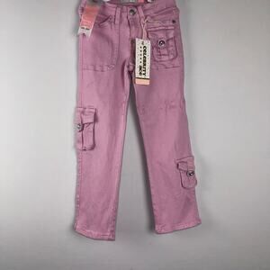 Celebrity Ace Girl Pink Jeans Pants Mid Rise Straight Leg Size 7 Cute Girly
